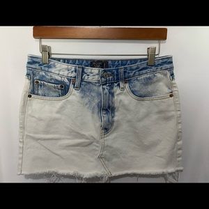 Abercrombie bleached Low Rise Micro Mini Denim Skirt